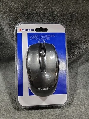 Verbatim 98106 Corded Notebook Optical Mouse USB Wired Ambidextrous New - Image 1 of 2