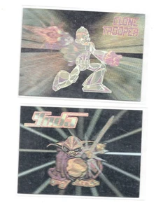 2005 TOPPS STAR WARS REVENGE OF THE SITH HOLOGRAM YODA #1 & CLONE TROOPER #2 - Picture 1 of 2