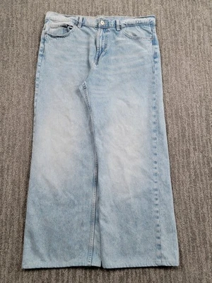 Zara Women's Baggy Wide-leg Jeans Light Wash Size 14(38x29) Skater Beach Surfer - Image 1 of 4