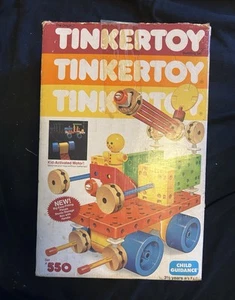 The Original Tinkertoy Building Set #550 USA Made CBS Toys 1983 Vintage 138 Pcs - Picture 1 of 17