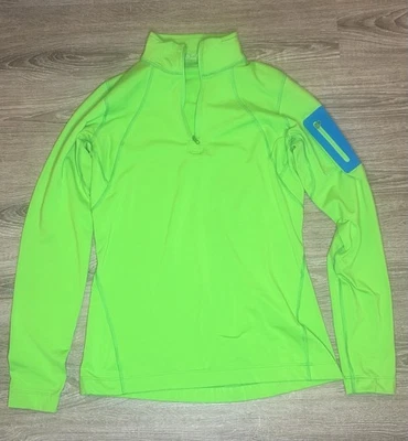 Chaqueta para mujer Arc'teryx ligera 1/4 cremallera talla mediana verde/azul Foto 1 de 4