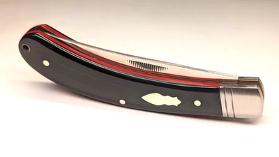 ROUGH RIDER Bow Trapper, Black Synthetic, Red Underliners, 4.25" Closed RR2456 - Image 1 of 4