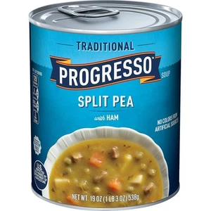 Progresso Split Pea con sopa de jamón, sopa enlatada tradicional, sin gluten, 19 oz - Imagen 1 de 14