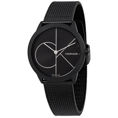 Calvin Klein Minimal Quartz Black Dial Ladies Watch K3M5245X - Image 1 of 4