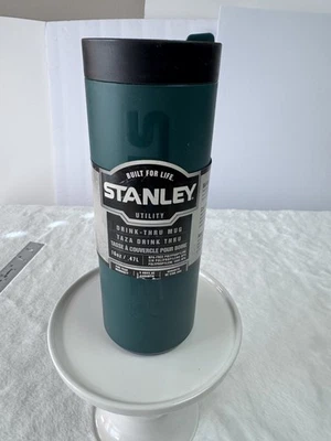 Stanley 16 Oz Green drink thru mugs, perfect for traveling or long term use - Image 1 of 4