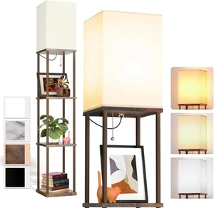 addlon Floor Lamp with Shelves, 4-Tier Modern Shelf 64''H, Vintage - Picture 1 of 8