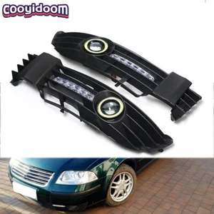 1 Pair Daytime Running Light Front Fog Lights For VW Passat B5 B5.5 2000-2005 - Picture 1 of 7