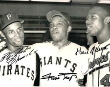 REPRINT - ROBERTO CLEMENTE - WILLIE MAYS - HANK AARON 8 x 10 Photo RP Pirates