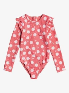 ROXY Little Girls' Shirtny Everglow Long Sleeve UPF 50 One-Piece Rashguard NWT - Picture 1 of 5