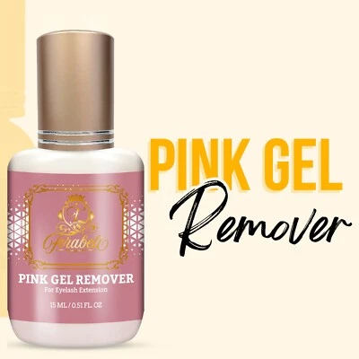 ELIMINADOR DE GEL ROSA FORABELI para extensiones de pestañas - Fórmula de gel seguro/suministros de pestañas Foto 1 de 4