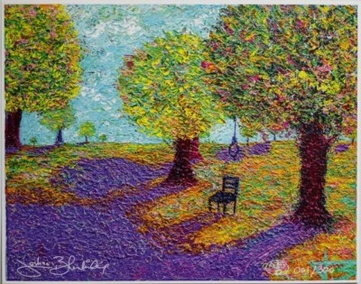 Impresión artística de lino de 11x14 con conciencia de salud mental edición limitada firmada #/300 Foto 1 de 3