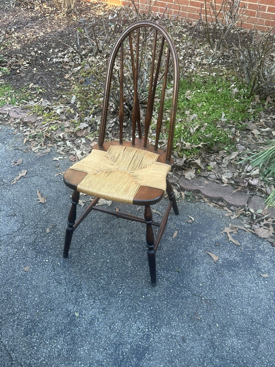 家具 Vintage Windsor chair antique rush seat Windsor chair – 86 Vintage