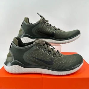 Nike Free Run 2018 942836-300 Zapatillas Zapatos Verde Negro Para Hombre Talla 9 Correr - Imagen 1 de 8
