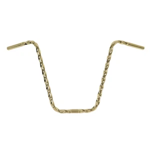 16" V Square Twisted Handlebar 22.2mm GOLD Lowrider Classic Bike Cruiser Bicycle - Picture 1 of 1