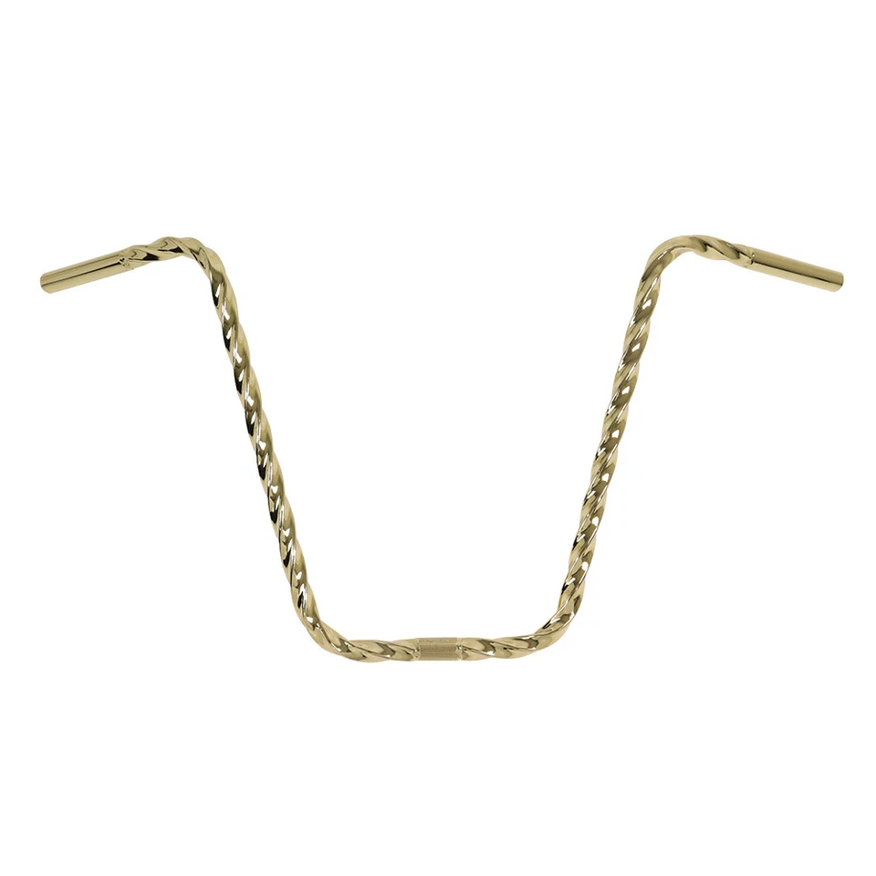 Guidão torcido quadrado 16" V 22,2mm OURO Lowrider bicicleta clássica bicicleta cruzadora - Imagem 1 de 1