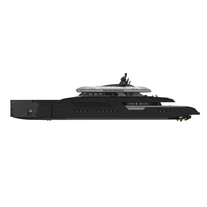Medium Yacht Model 2977 Bricks/Black MOC-164800 Building Blocks Toys Kit - Image 1 of 4