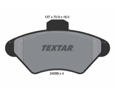 Textar Plaquettes de Frein pour Ford USA MUSTANG Mk 4 C Thunderbird Coupé Avant - Photo 1/2