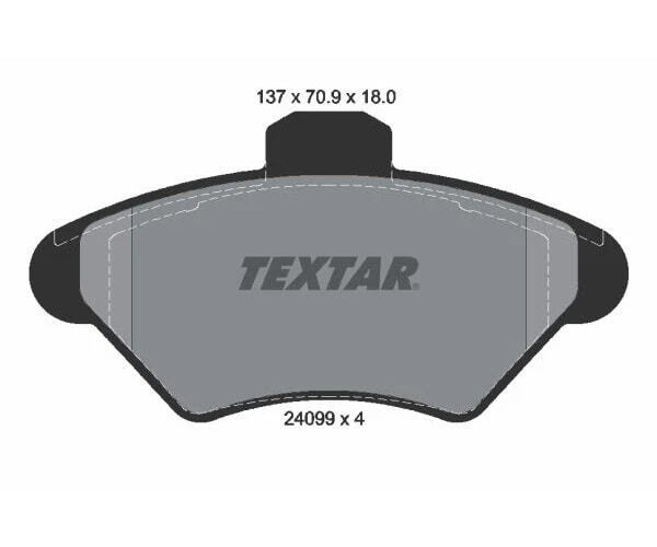 Textar Kit Pastiglie Freno per Ford USA MUSTANG Mk 4 C Thunderbird Coupé Ant. - Immagine 1 di 2