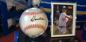 Signed Moises Alou Autographed Baseball Montreal Expos Trade Card Display JSACOA - Picture 1 of 7