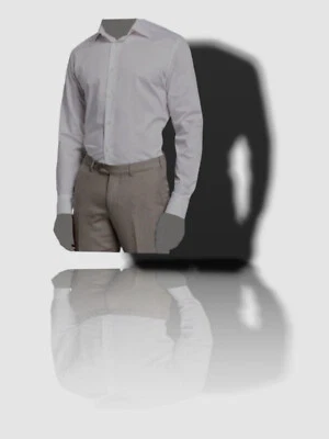 $92 Camisa de vestir para hombre Neiman Marcus 16.5 32/33 ajuste blanco algodón puño francés Foto 1 de 3