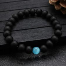 Black Onyx 8mm Beads Healing Chakra Strength Protection Women Men Bracelet Gifts