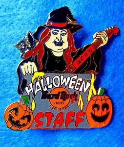 LAS VEGAS HOTEL STAFF HALLOWEEN WITCH SPELL MAGIC POTION CAT Hard Rock Cafe PIN - Picture 1 of 1