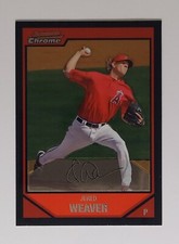 2007 Bowman Chrome Baseball Card #4 Jered Weaver Anaheim Angels