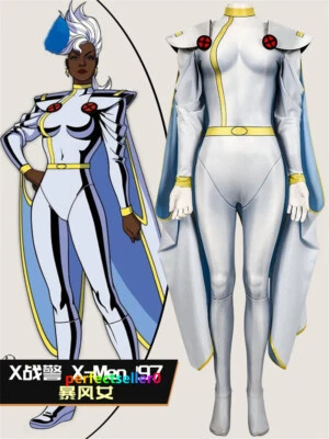 X-Men '97 Tormenta Body Zentai Mono Capa Conjunto Juegos con disfraces Ropa para mujer Foto 1 de 4