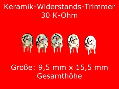 Keramik Widerstand Trimmer Potentiometer 4 K-Ohm /10 K-Ohm /30 K-Ohm Bauelemente - Bild 1 von 4