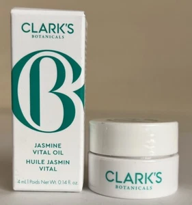 Clark’s Botanicals Mini Size Jasmine Vital Oil 0.14 Oz& Jasmine Vital Cream 5 mL - Picture 1 of 2