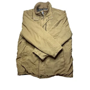 Blass Bill Blass Jacket Coat Barn Chore Lined Tan Brown L/G - Picture 1 of 11