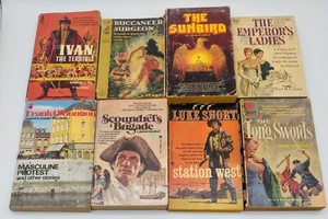 Vintage Lot of 8 Paperback Mystery Adventure Novel Dell Bantam Cardinal - Bild 1 von 2