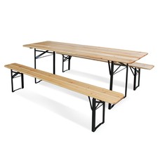 Evergreen Set Birreria Tavolo con 2 Panche - Marrone (EG45140)
