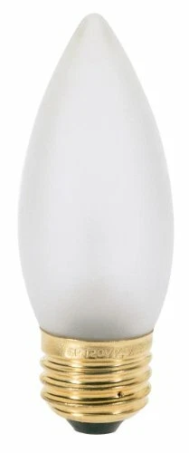 Satco S3234 120V Medium Base 25-Watt B11 Light Bulb, Frosted - Image 1 of 4