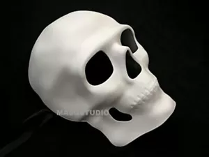 Halloween Masquerade Skull Skeleton Mask Day of The Dead Wear or Deco - Picture 1 of 2