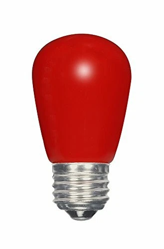 Satco S9170 LED S14 Ceramic Red Medium Base Light Bulb, 1.4W - Image 1 of 1