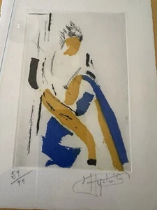 Lithographie Mitte 20. Jh. Abstrakt signiert - Bild 1 von 5