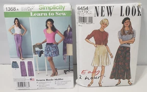 Simplicty 1368 New Look 6454 Pattern Lot SKIRTS Short Maxi ++ -CUT Misses 8-12 - Picture 1 of 12