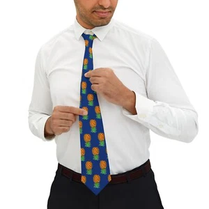 Corbata de piña al revés azul multicolor swinger hawaiano estilo de vida - Imagen 1 de 5