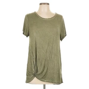 C&C California Green Relaxed Tie Front Short Sleeve T-Shirt - Picture 1 of 8
