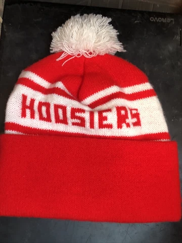 Vintage Indiana University Hoosiers IU Knit Sock Hat Beanie FootBall Basketball Cover