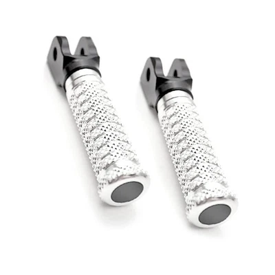 Reposapiés delanteros plateados M-Grip para Yamaha FZ6R/Raven 09-17 16 15 14 13 Foto 1 de 4