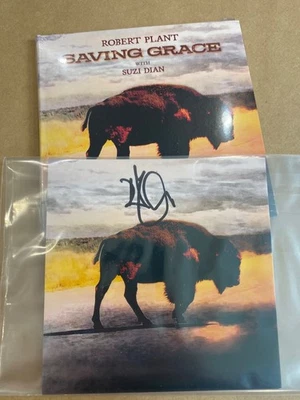 Robert Plant SIGNED  Art card - Saving Grace CD Album - Led Zeppelin - Image 1 of 4