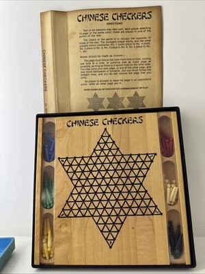 Juego de damas chinas de madera vintage Drueke No. Caja de transporte de plástico duro 563p Foto 1 de 4