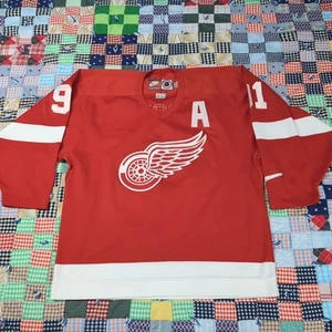 Vintage 90s Nike Detroit Red Wings Sergei Fedorov NHL Hockey Jersey Sz LARGE 48 - Picture 1 of 6