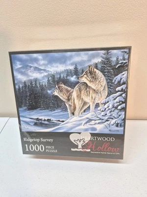 51783 - RIDGETOP SURVEY - 1000 PC PUZZLE Heartwood Hollow Wolves Jigsaw  Millett - Image 1 of 4