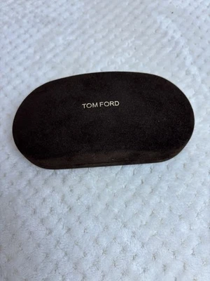 Tom Ford Dark Brown Felt Clamshell Glasses Case Only - Image 1 of 4