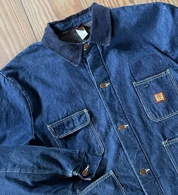 Chaqueta Abrigo Manta Forro Hombre Big Ben Azul Denim Prisión Tareas Granero 50L Largo Foto 1 de 4