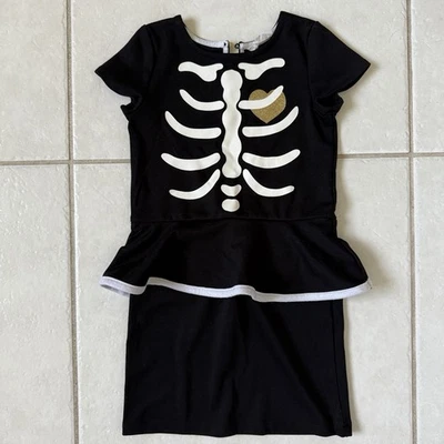 Halloween Skeleton Dress Little Girls size 3/4 — 第 1/4 张图片