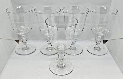 5 copas de agua de vidrio transparente de 7" Baccarat Francia (lote A) Foto 1 de 4